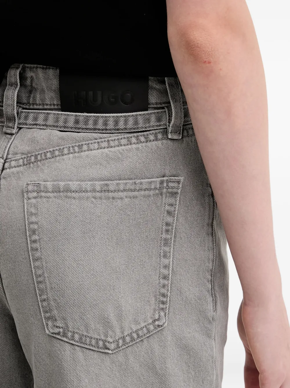 HUGO Jeans met ceintuur Grijs