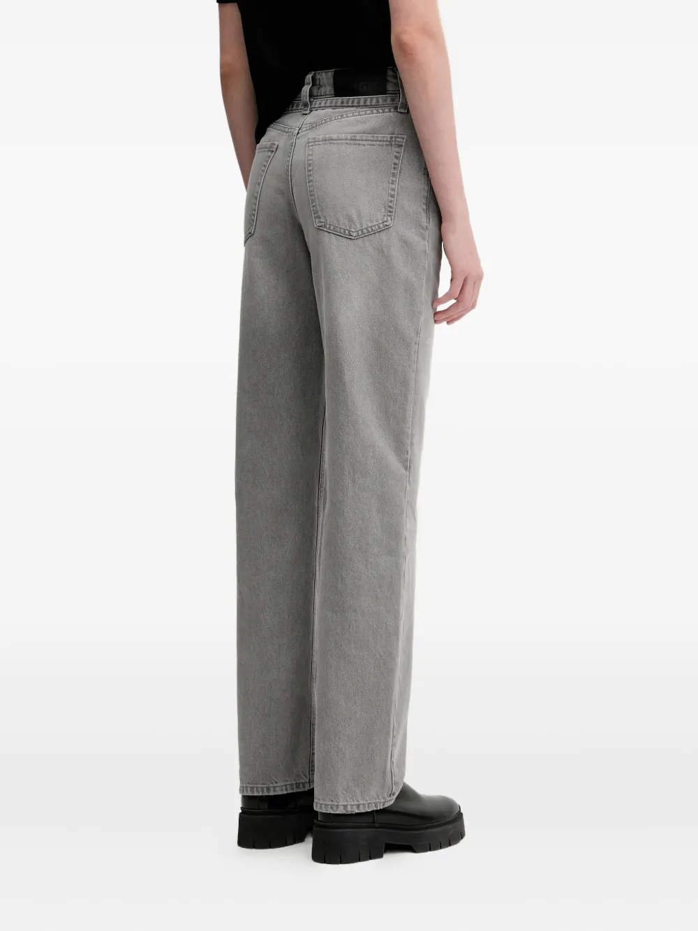 HUGO Jeans met ceintuur Grijs
