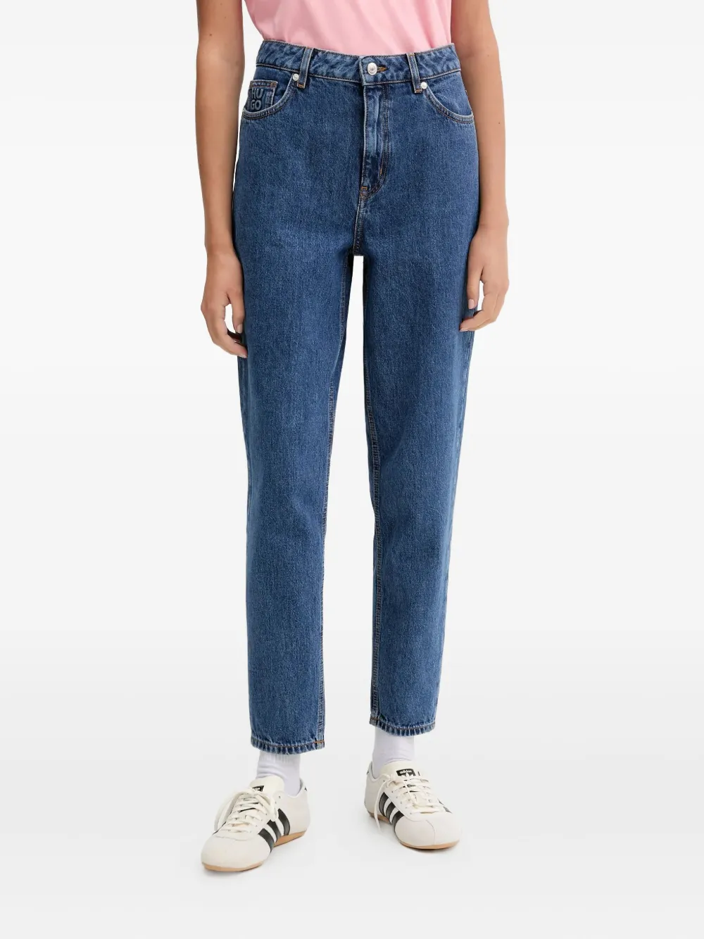 HUGO Straight jeans Blauw