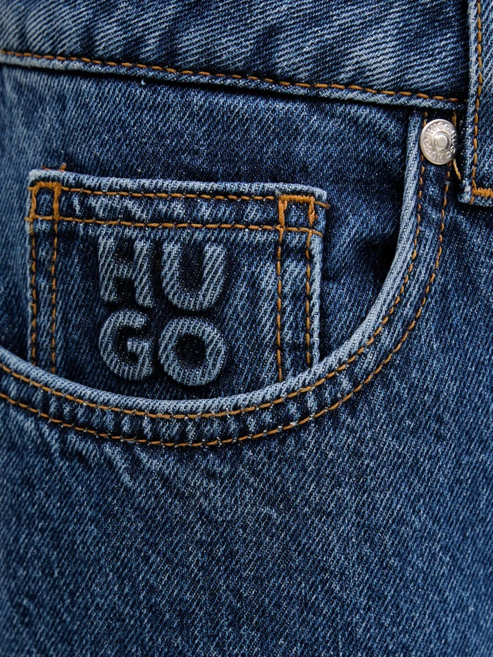 HUGO Straight jeans Blauw