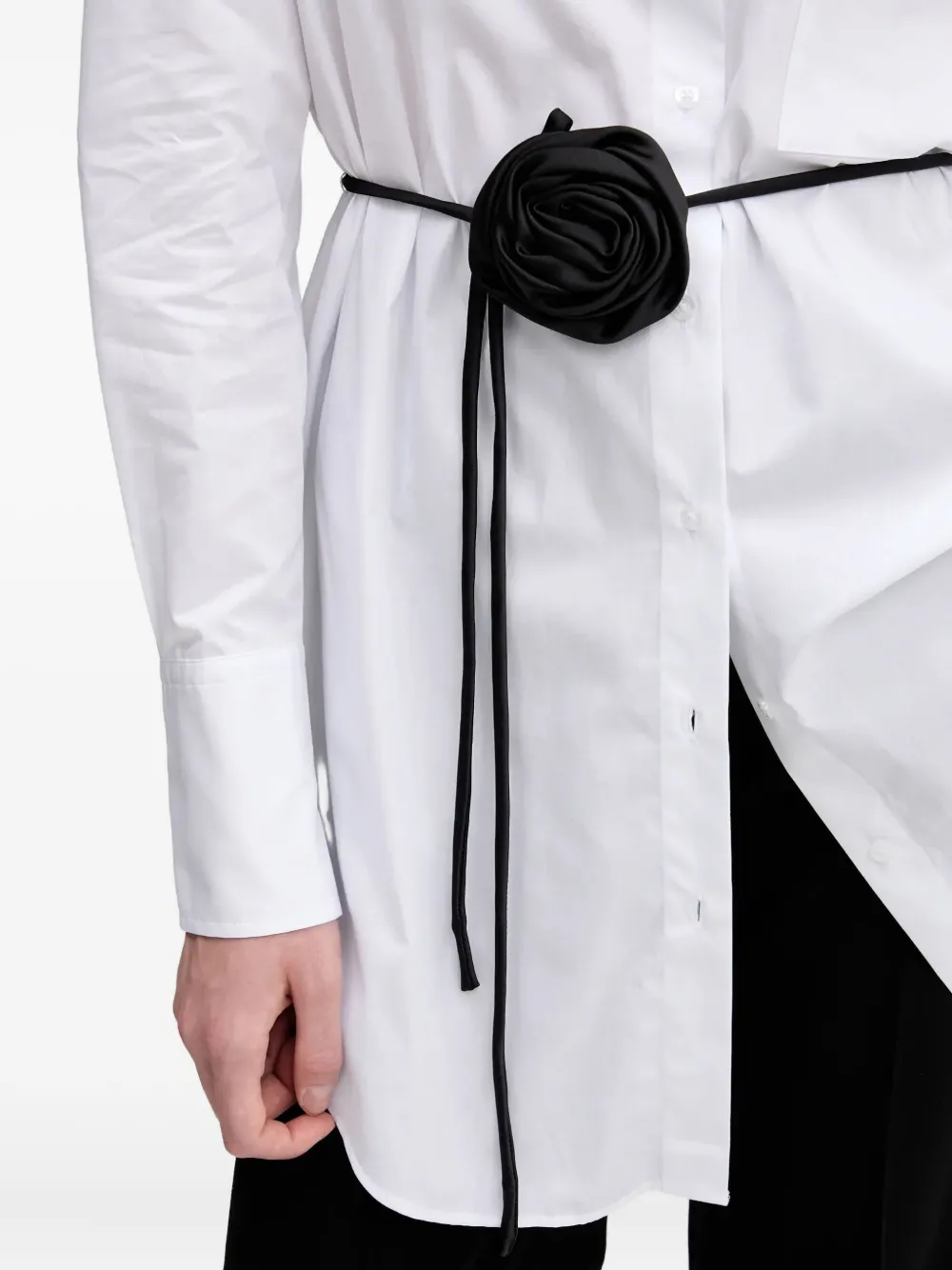 HUGO Blouse verfraaid met rozen Wit