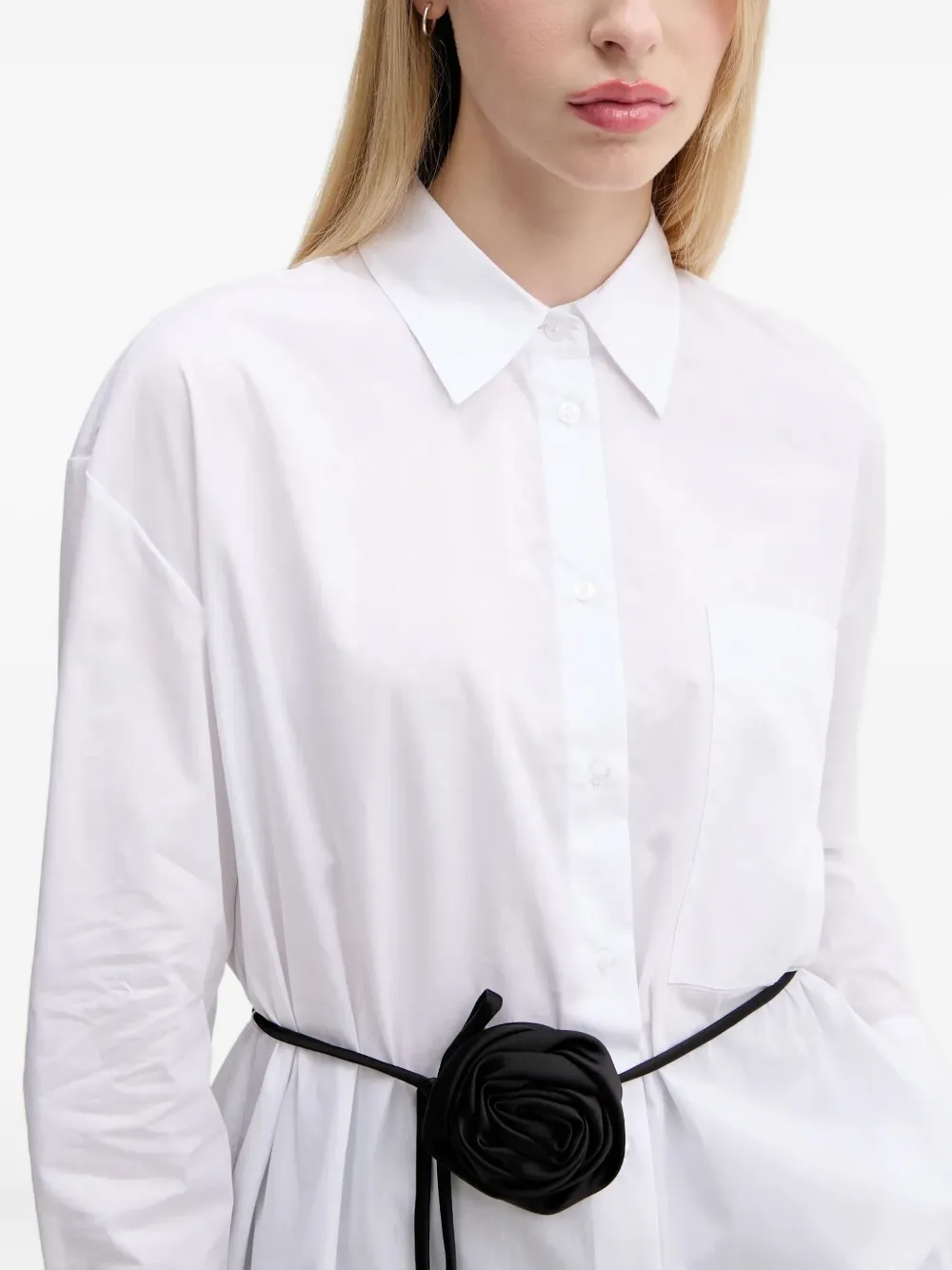 HUGO Blouse verfraaid met rozen Wit