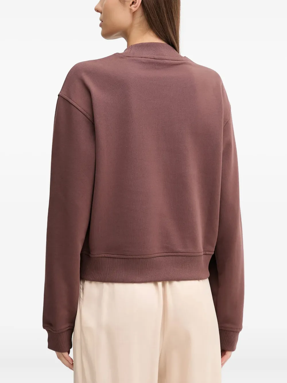 HUGO Sweater met geborduurd logo Roze