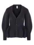 CFCL ribbed peplum cardigan - Black