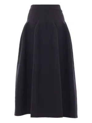 CFCL 定番　黒 フレアスカート リブ編み CFCL リブニット フレアスカート | レッド | FARFETCH JP