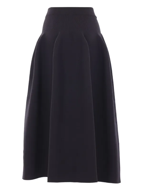 CFCL フレアスカート ブラック CFCL リブ フレアスカート | ブラック | FARFETCH JP