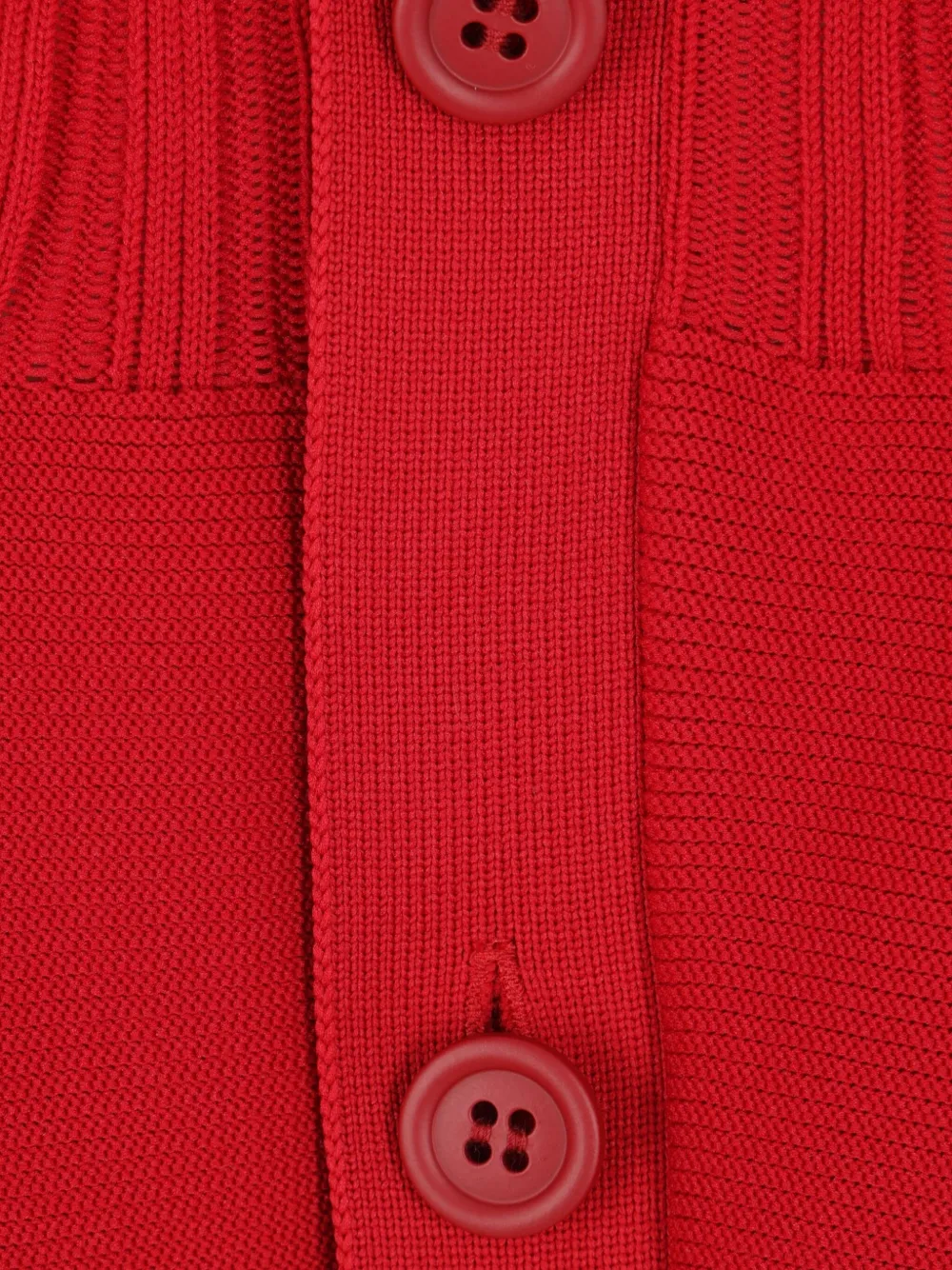 Cfcl Ribbed Peplum Cardigan In Red