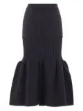 CFCL ribbed peplum skirt - Black
