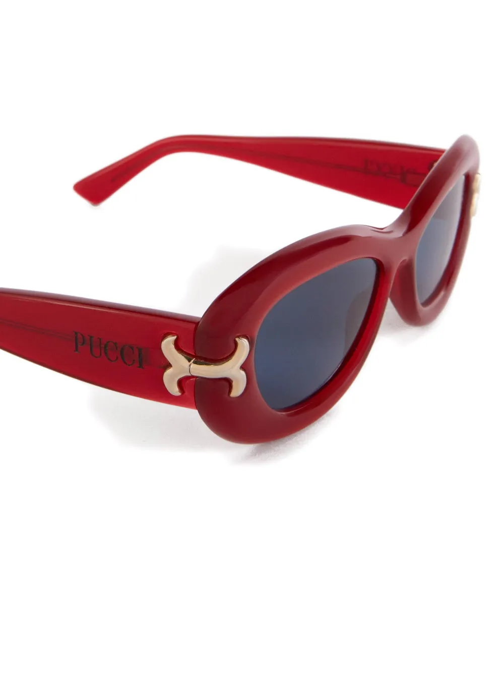 PUCCI oval-frame sunglasses Rood