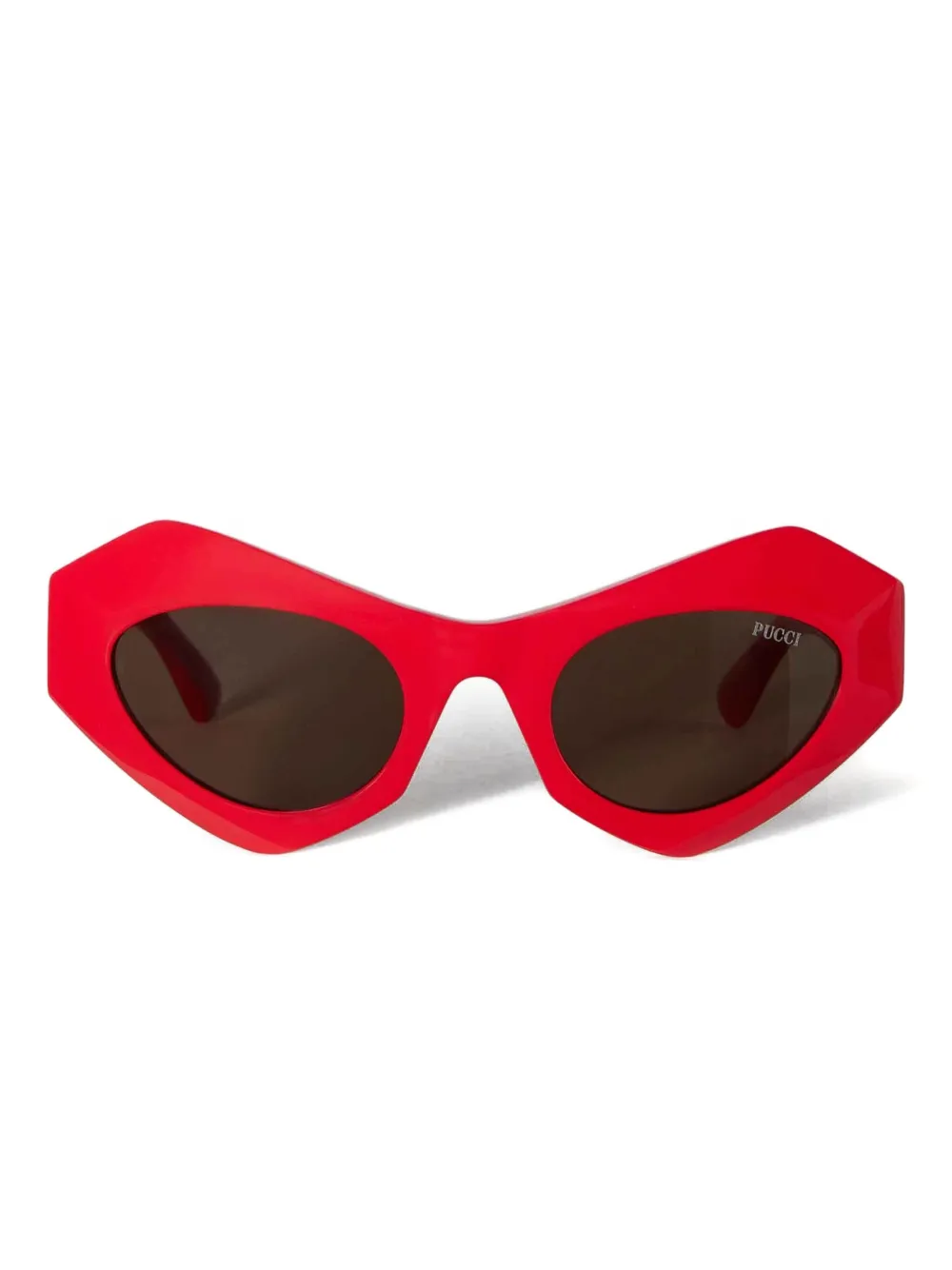 PUCCI Zonnebril met geometrisch montuur Rood