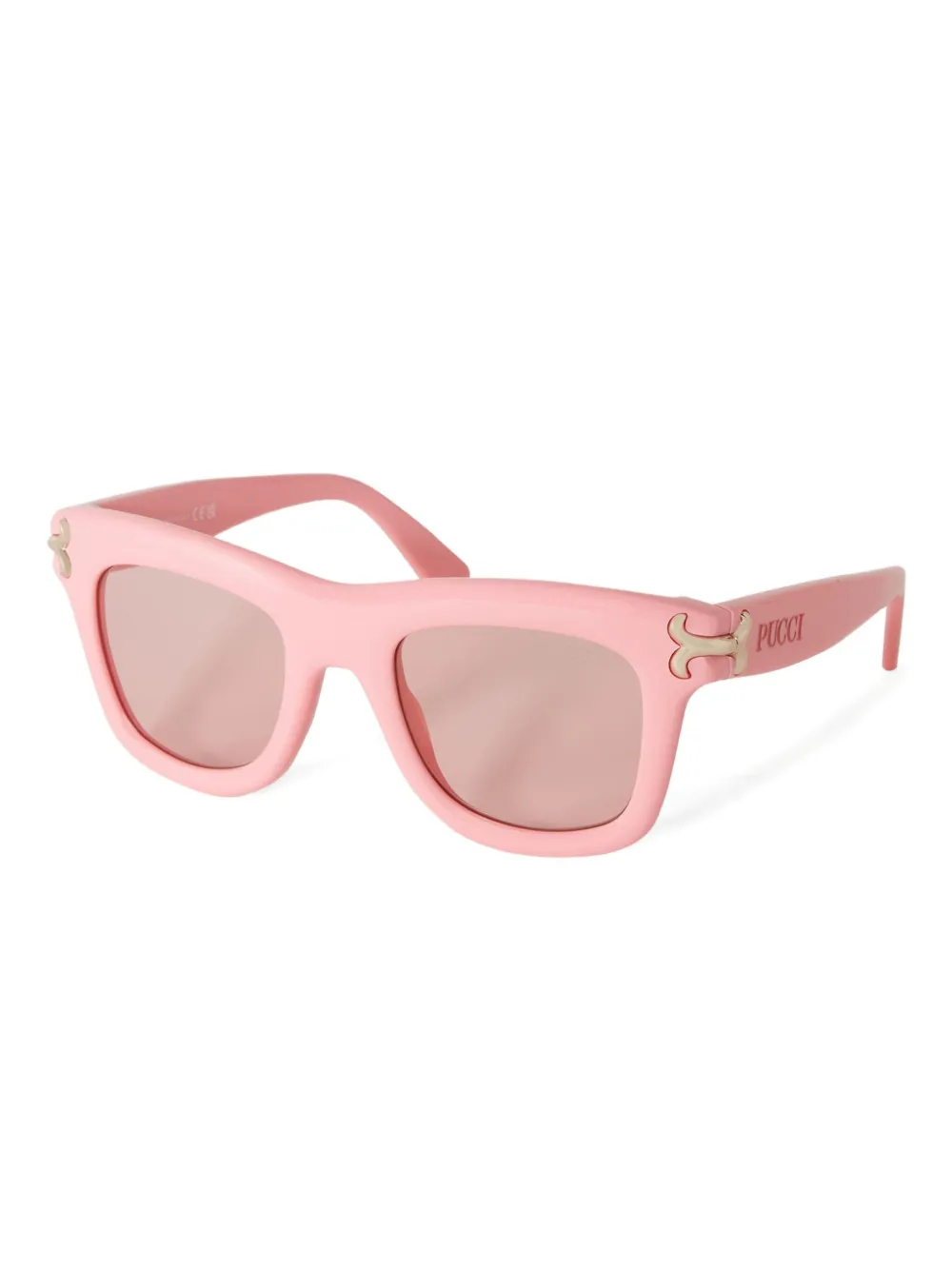 PUCCI logo-detail square sunglasses - Roze