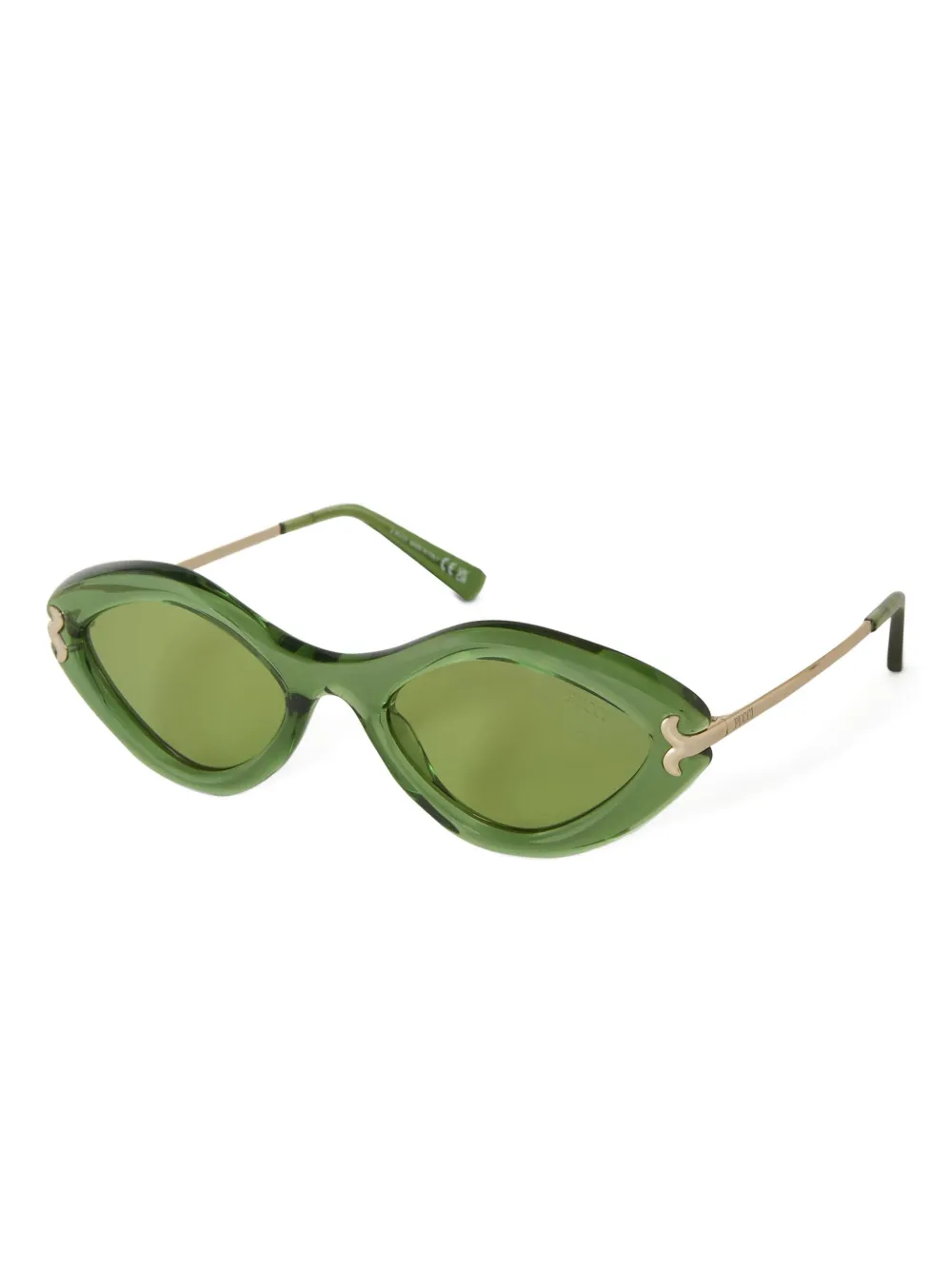 PUCCI geometric-frame sunglasses - Groen