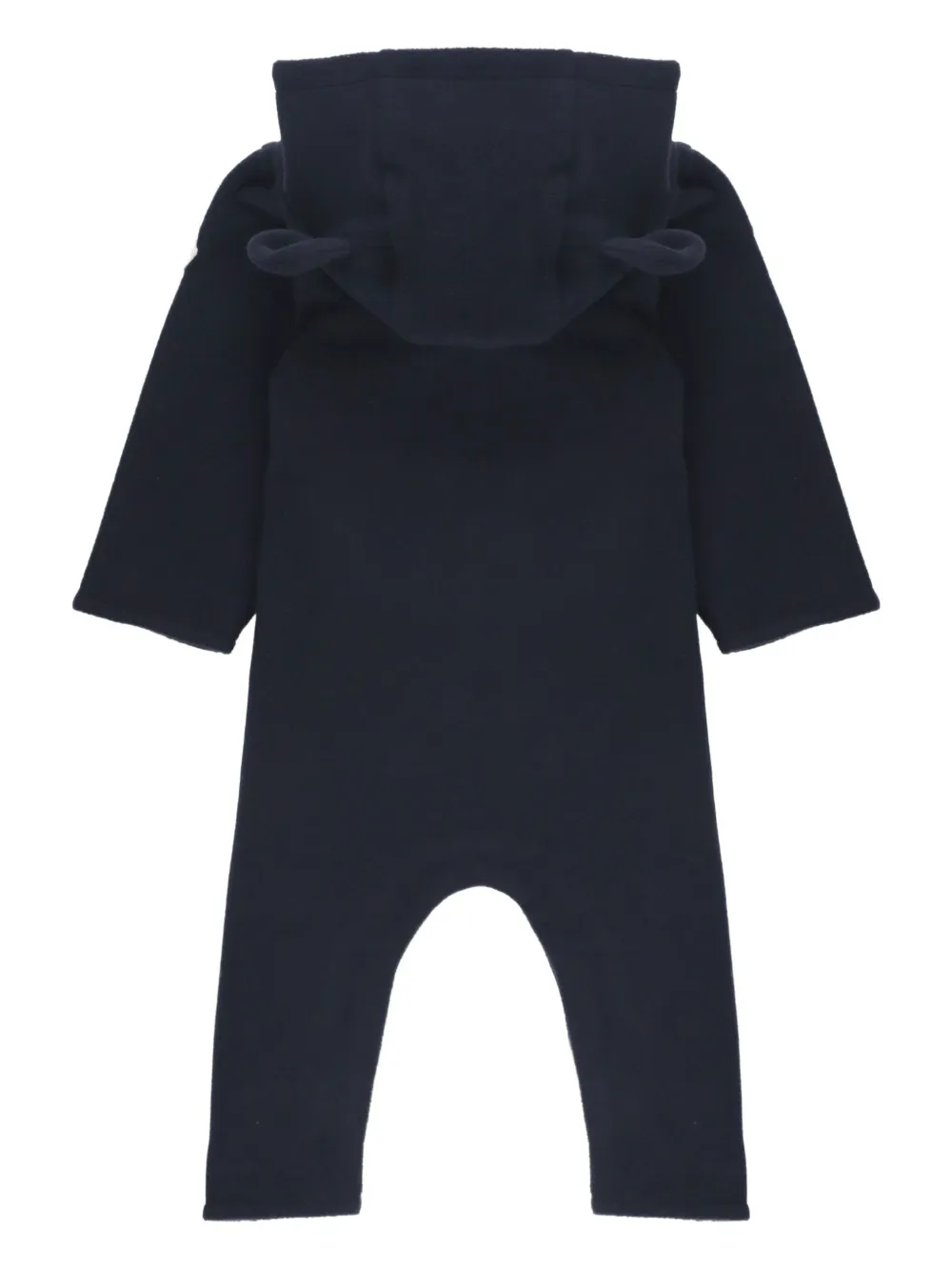 Moncler Enfant hooded embroidered-logo romper - Blauw