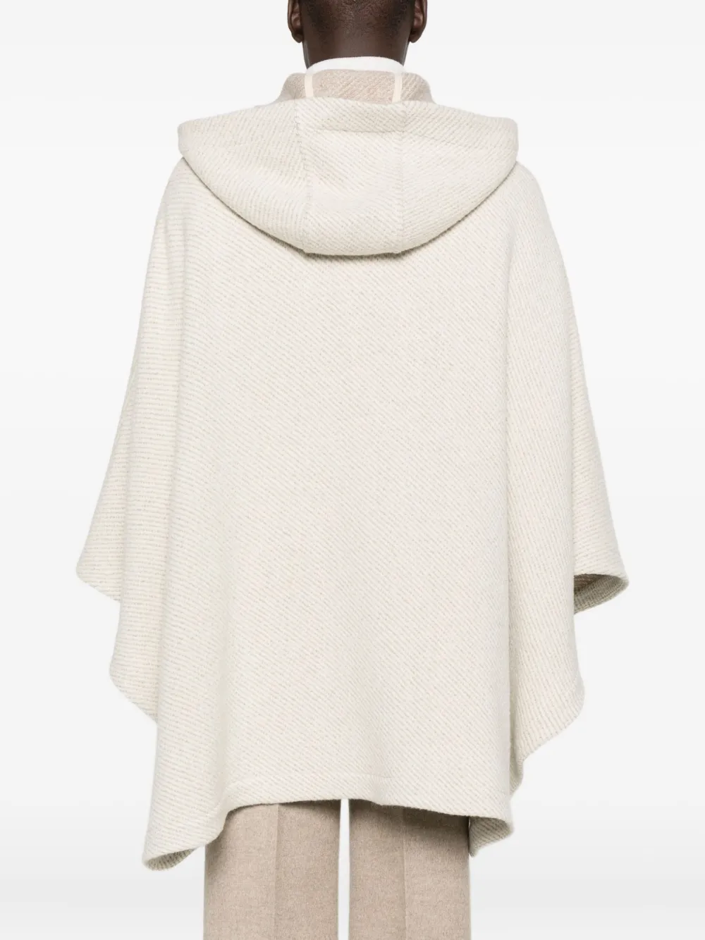 Golden Goose Poncho met capuchon en veters Beige