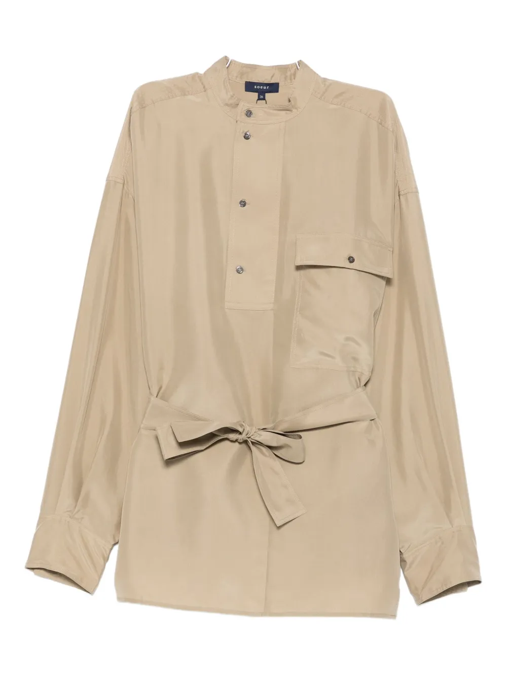 Soeur Glasgow silk blouse Beige
