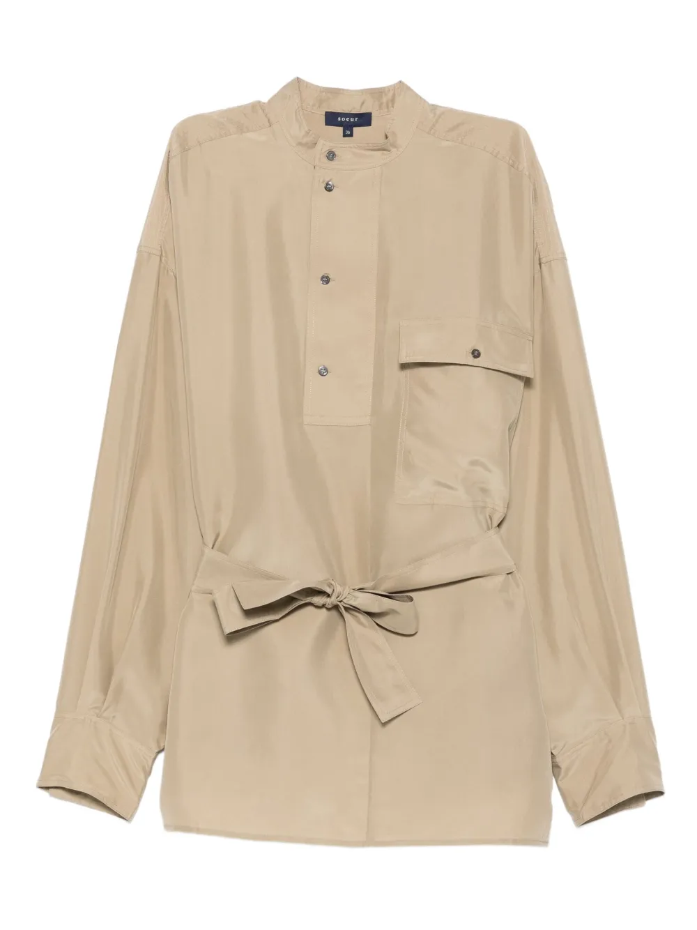 Soeur Glasgow zijden blouse Beige