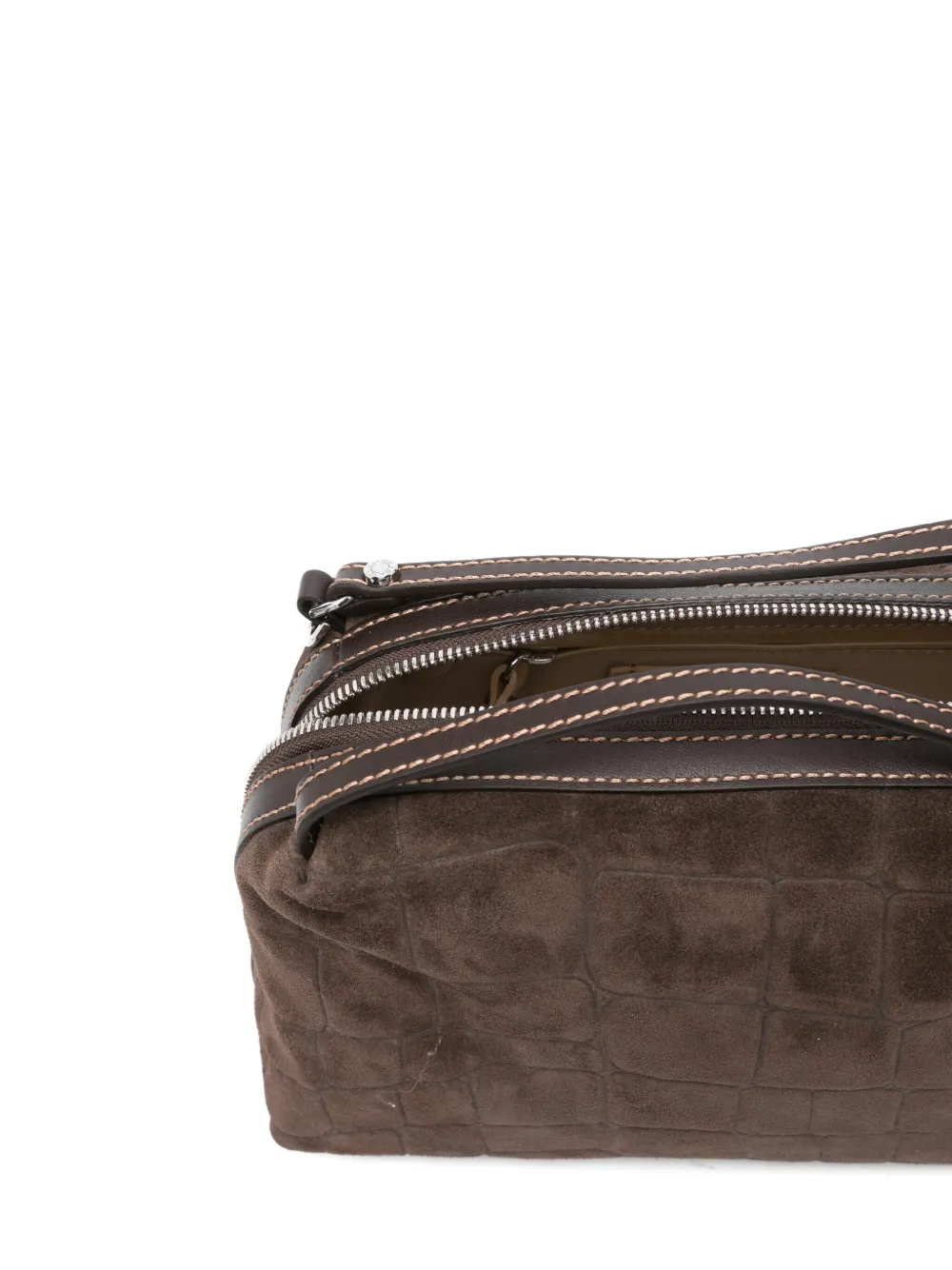 GIANNI CHIARINI Alifa shopper met krokodillenprint Bruin