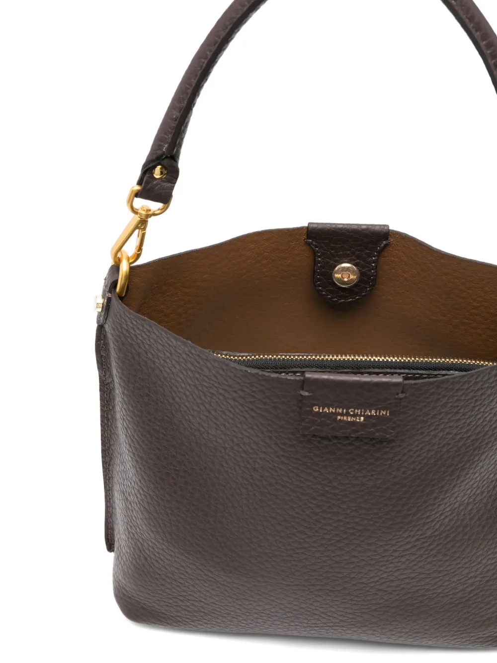 Gianni Chiarini Aretha Leather Top-handle Bag In Brown