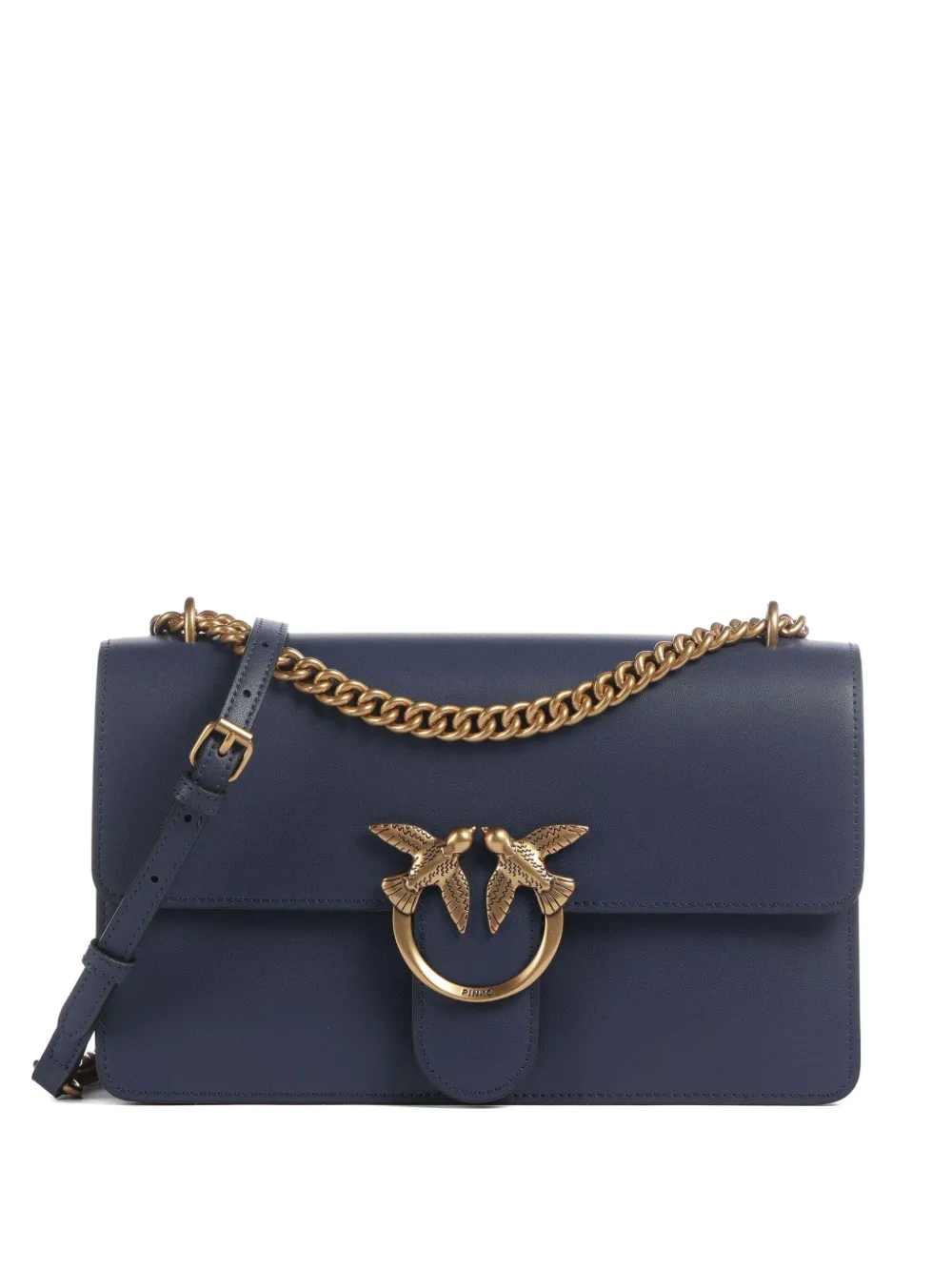PINKO Classic Love One chain crossbody bag - ブルー PINKO Classic Love One chain crossbody bag - ブルー