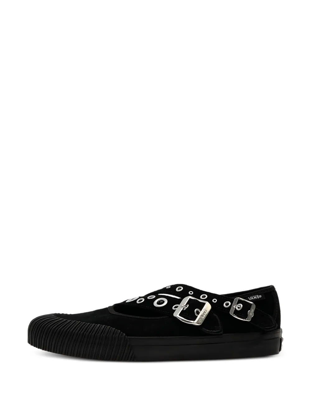 Vans Mary Jane Eyeleted Sneakers In Black
