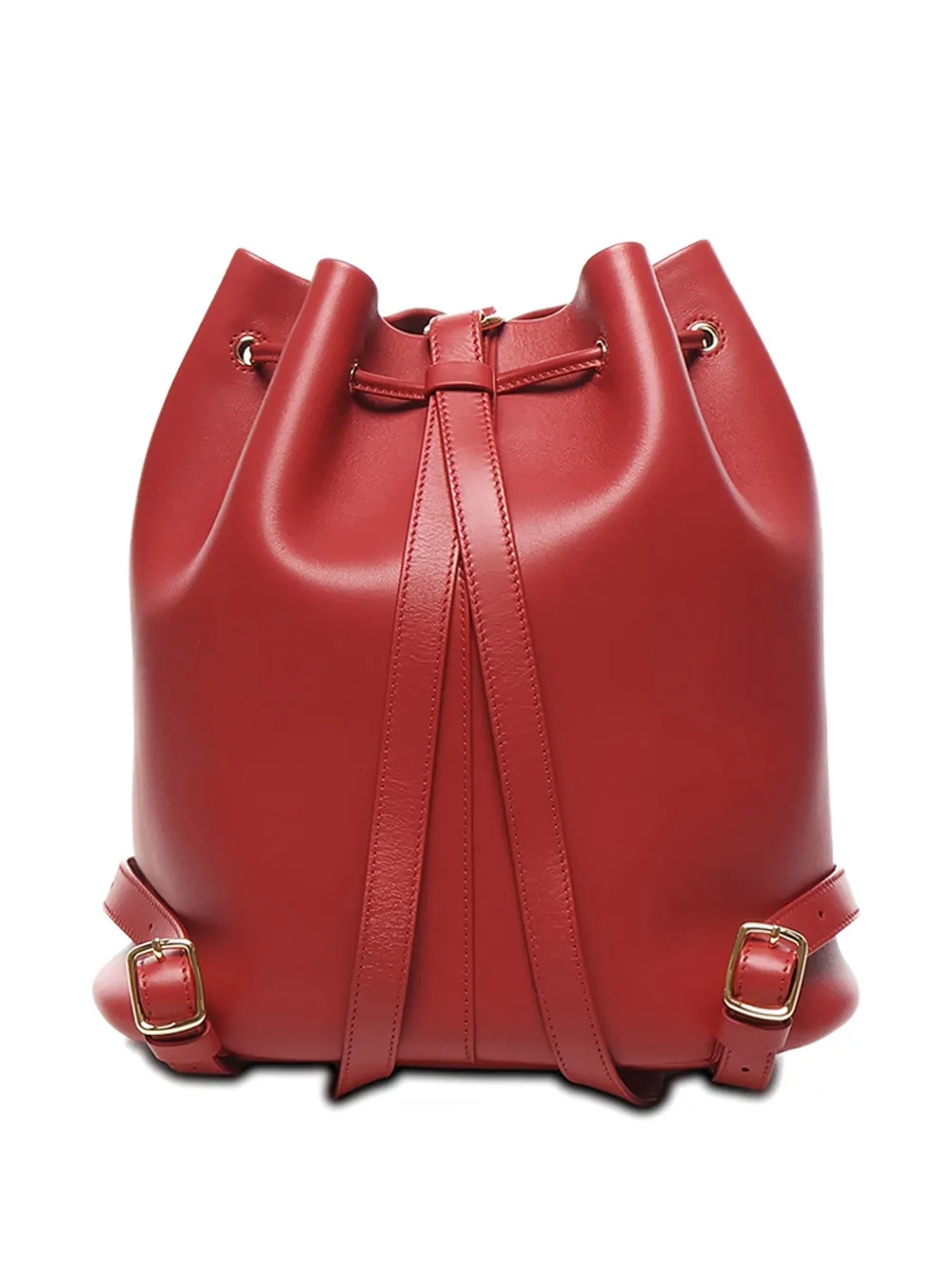 Loro Piana Drawstring Calfskin Backpack In Red
