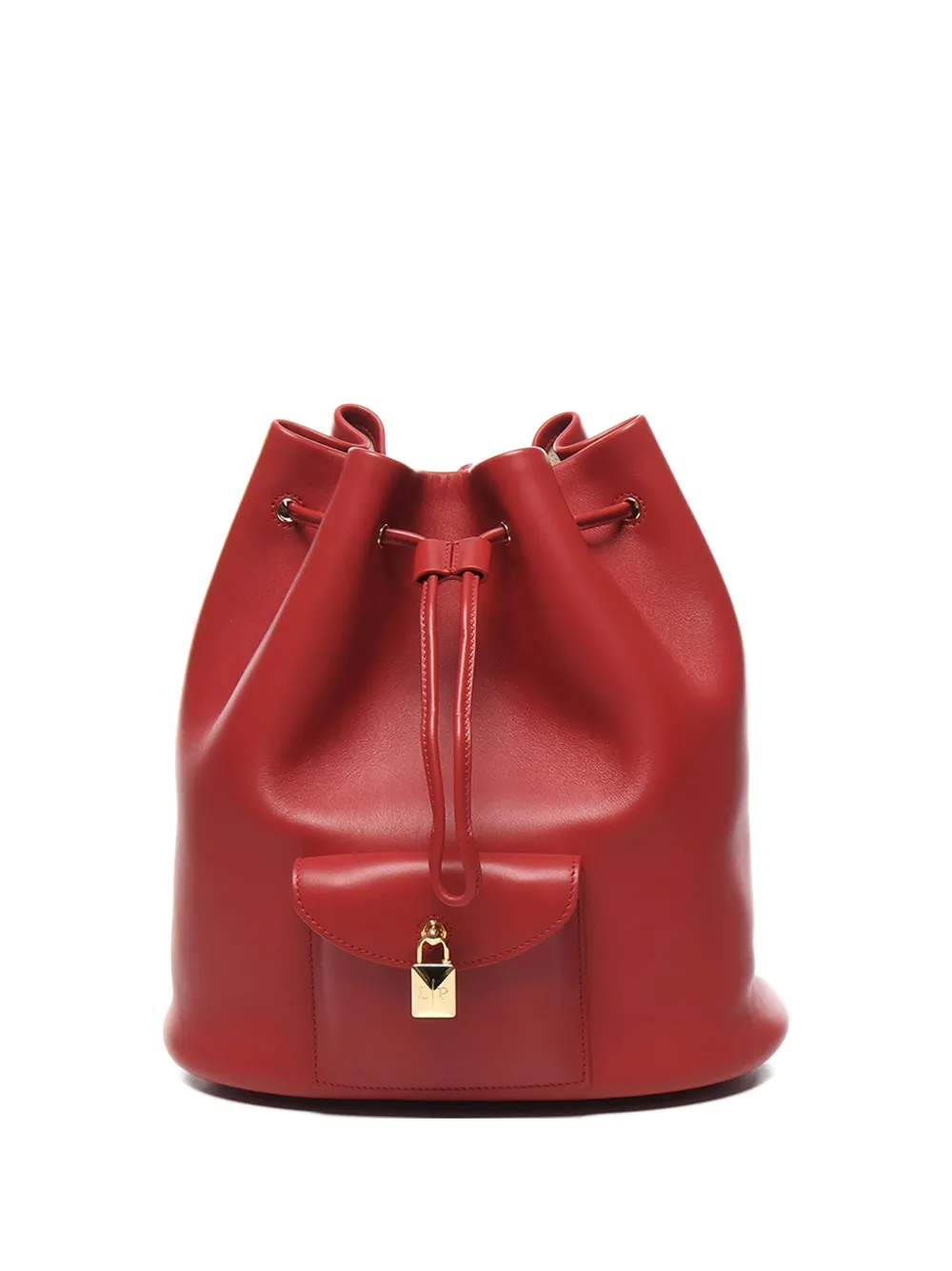 Loro Piana drawstring calfskin backpack | Red | Image 1