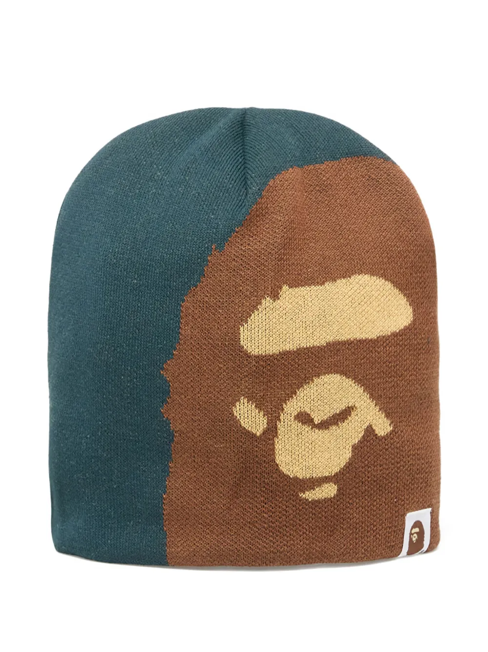 A Bathing Ape Ape Head Beanie Hat In Green