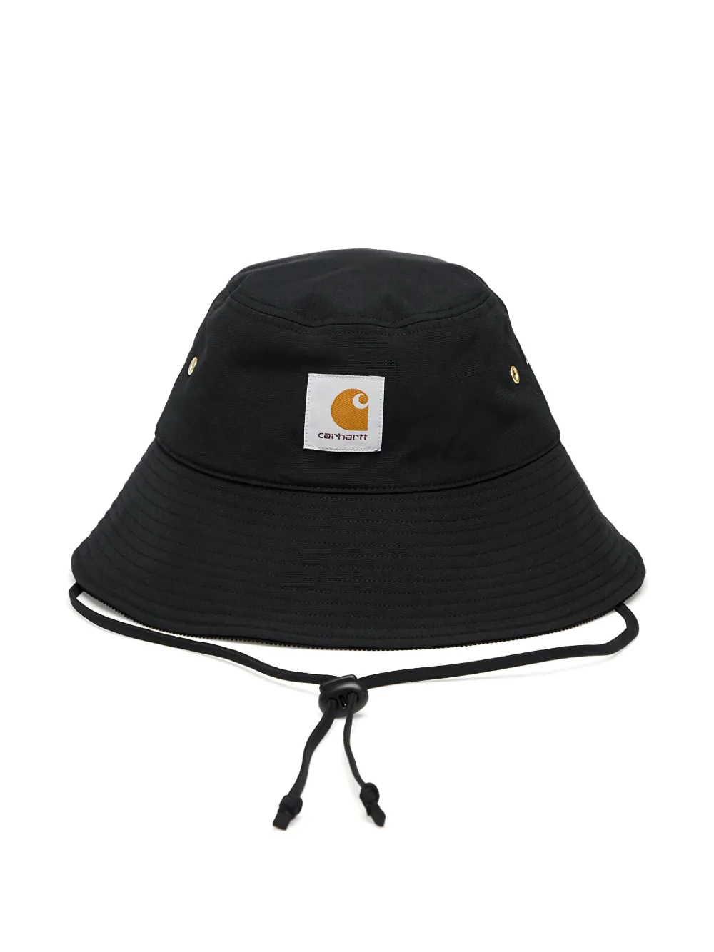 Carhartt Clarton Logo-patch Bucket Hat In Black