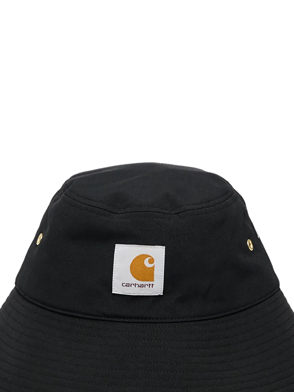 Carhartt Clarton Logo-patch Bucket Hat In Black