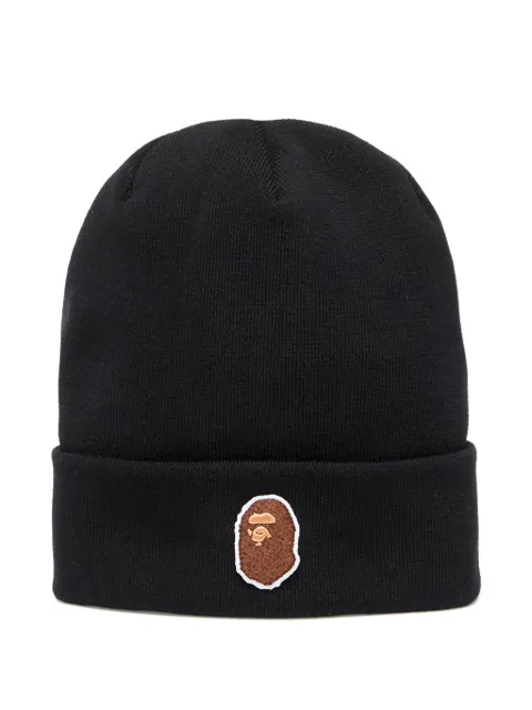 A BATHING APE® logo-embroidery knit beanie