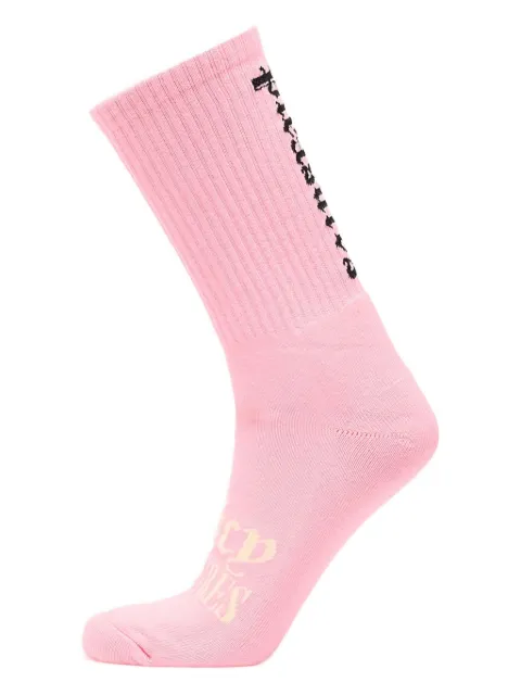 Pleasures Juicy logo-intarsia crew socks