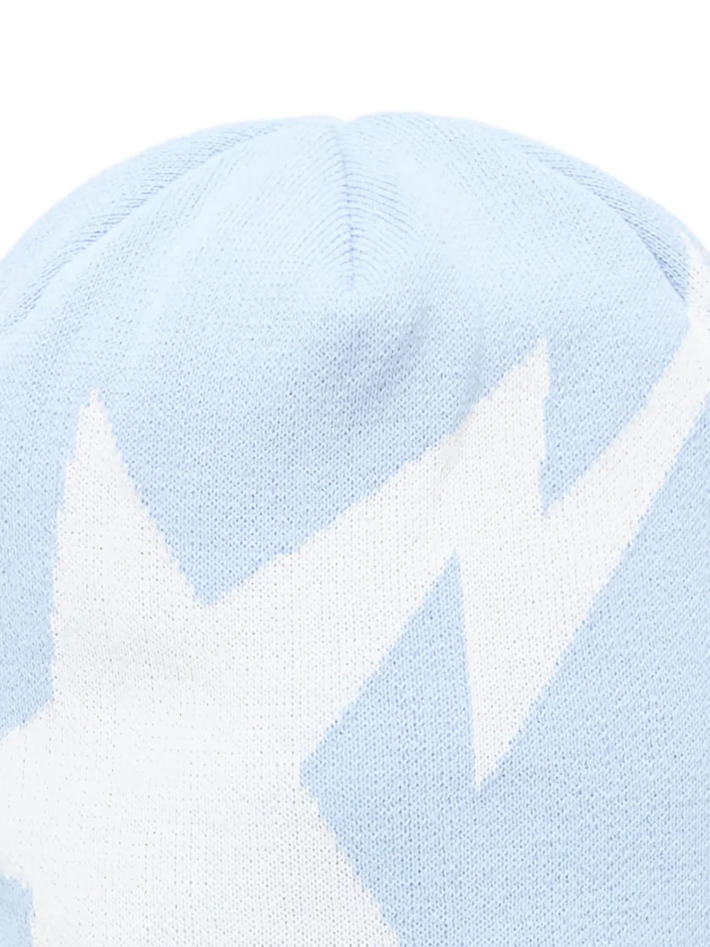 A BATHING APE Gebreide muts met sterpatroon Blauw