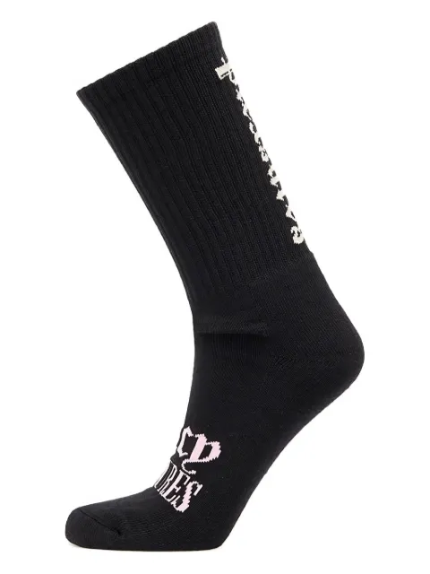 Pleasures Juicy logo-intarsia crew socks
