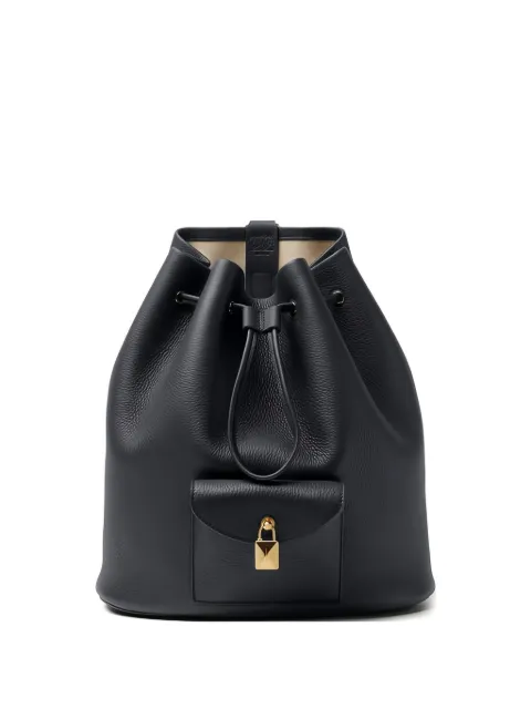 Loro Piana drawstring leather backpack