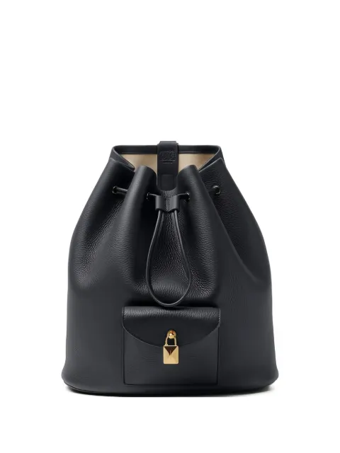 Loro Piana drawstring leather backpack