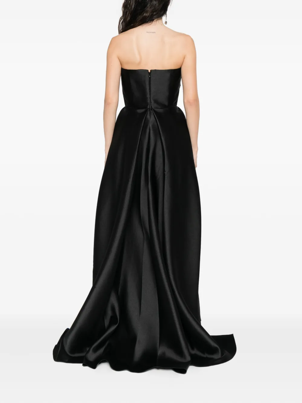 Solace London The Tiffany strapless maxi-jurk Zwart