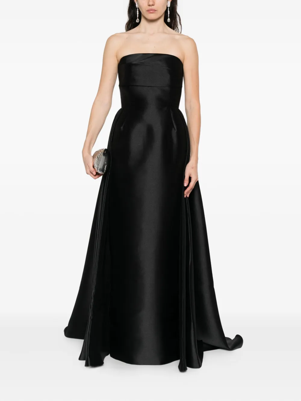 Solace London The Tiffany strapless maxi-jurk - Zwart