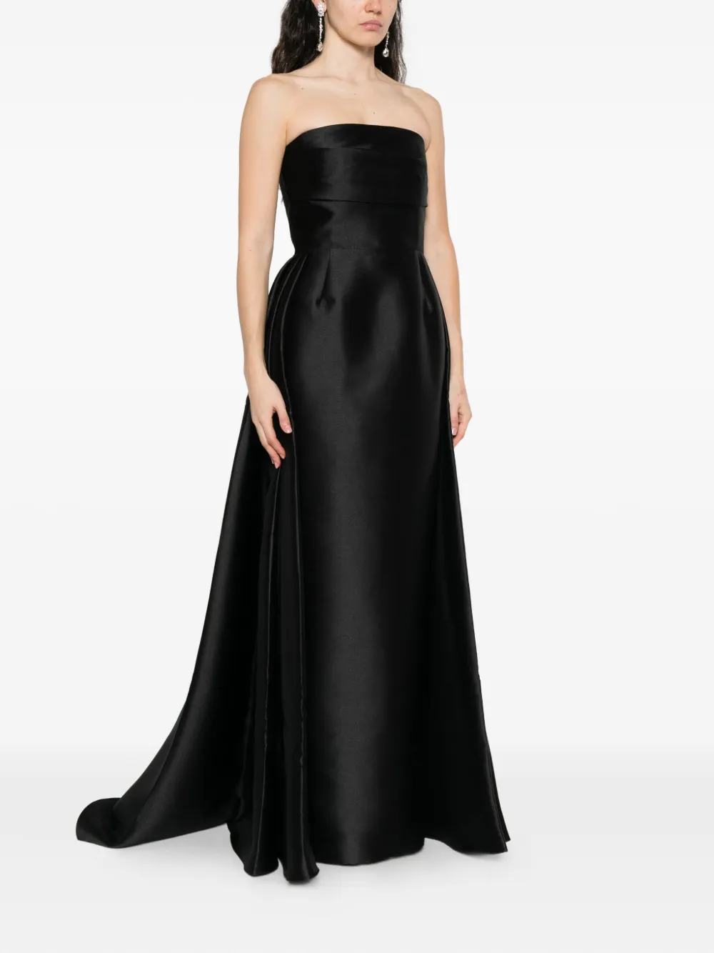 Solace London The Tiffany strapless maxi-jurk Zwart