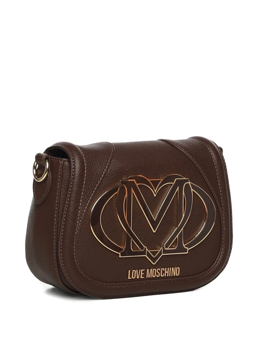 Love Moschino Shopper met logoplakkaat Bruin