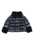 Herno Kids fur-trimmed puffer jacket - Black