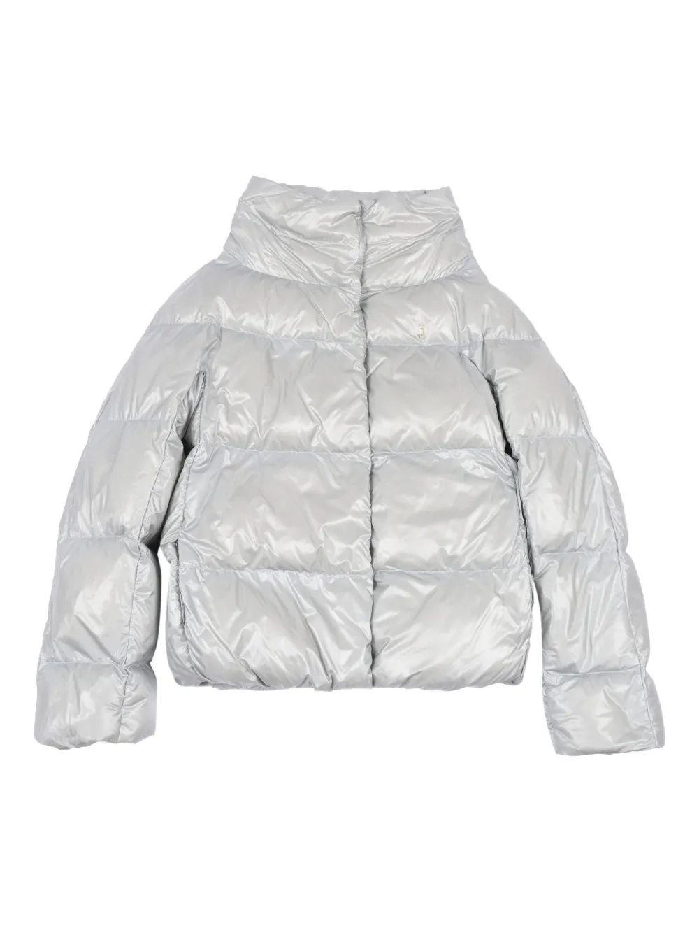 Herno Kids' Quilted Down Jacket In Silver