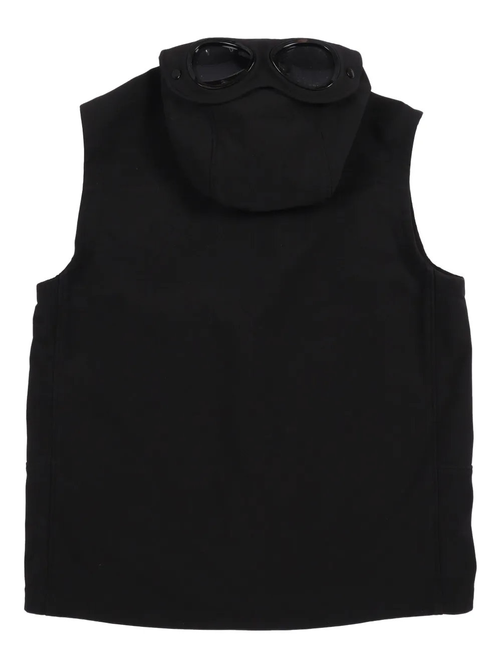 C.p. Company Lens-detail Hooded Gilet In Black