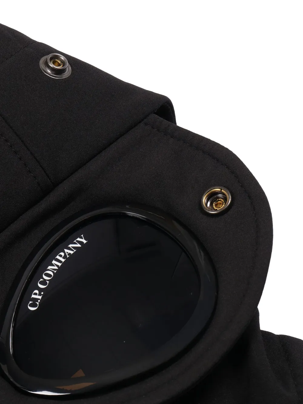 C.p. Company Lens-detail Hooded Gilet In Black