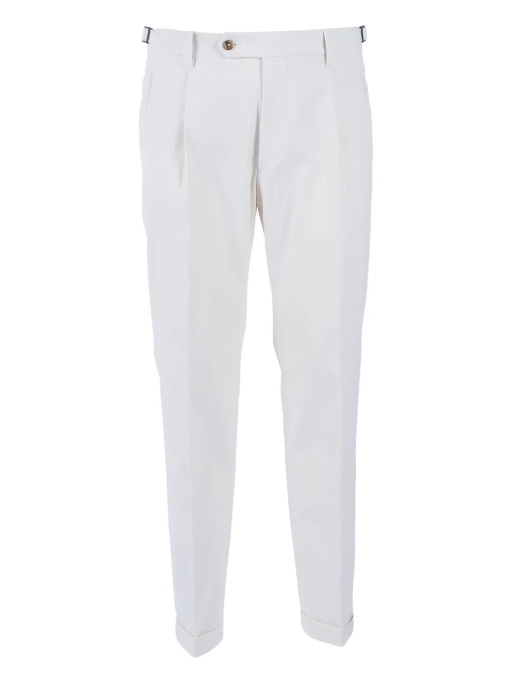 Berwich pleated-cuff tapered trousers | White | Image 1