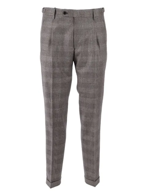 Berwich pleated checked trousers