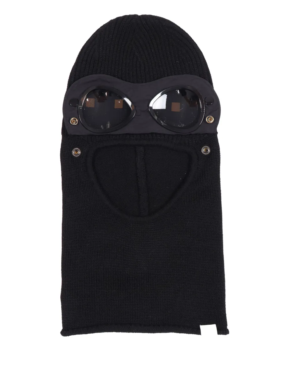 C.p. Company Goggle-detail Wool Balaclava In Black