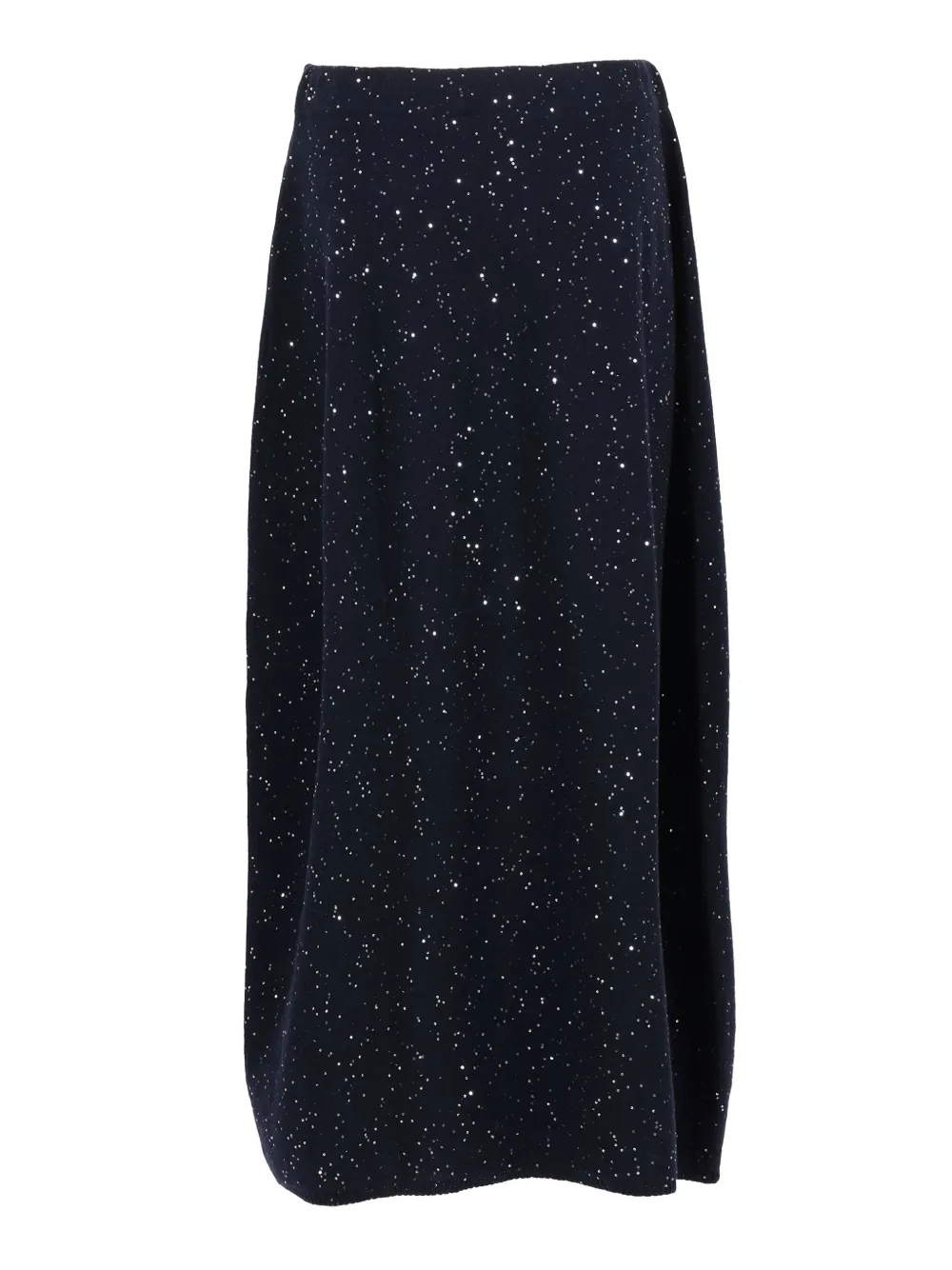 Antonelli Maxi Knitted Skirt With Sequins In Blue