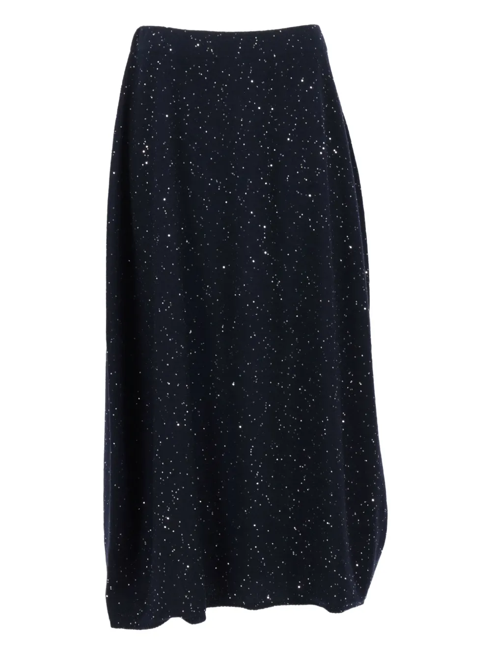 Antonelli Maxi Knitted Skirt With Sequins In Blue