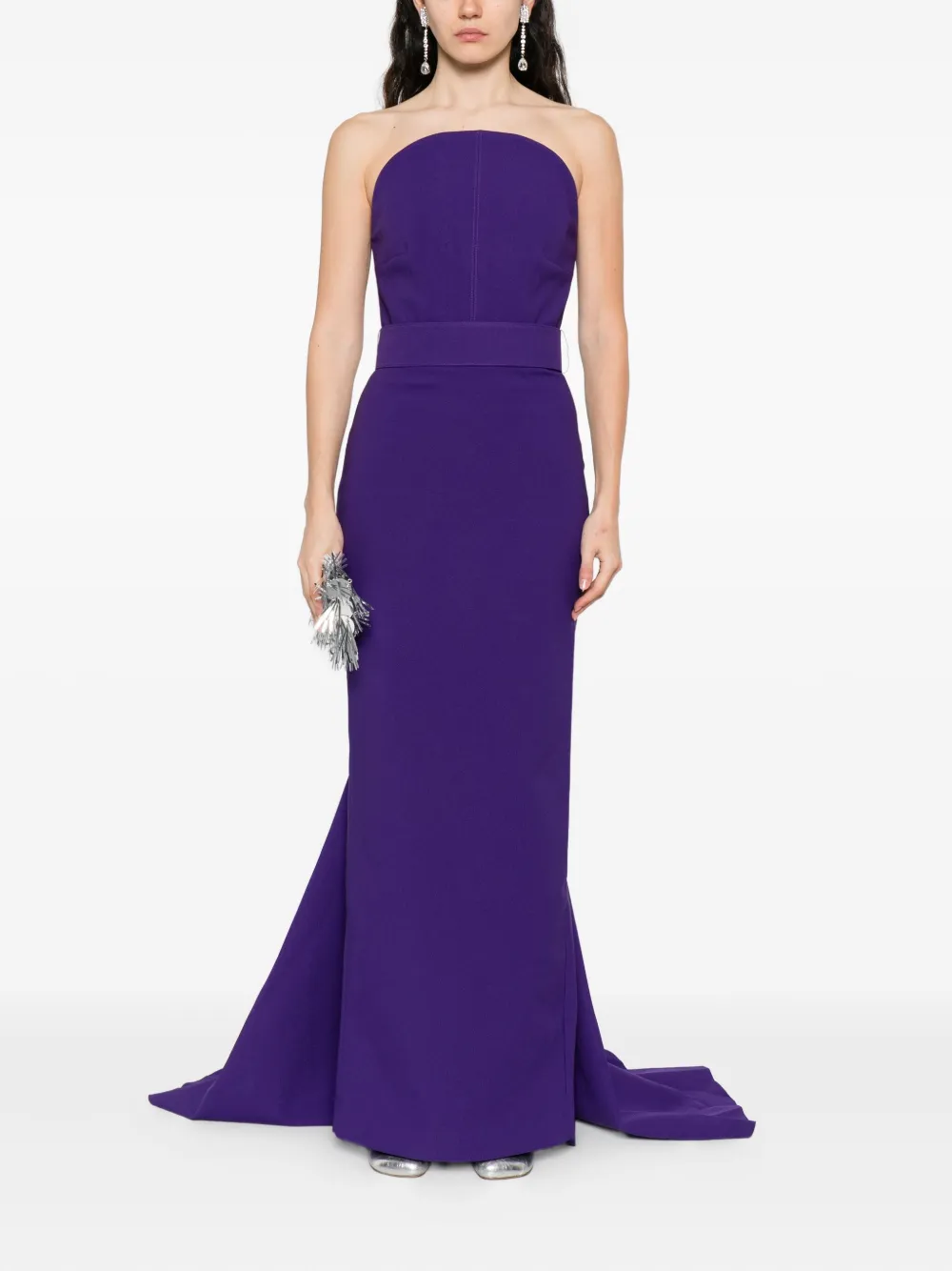 Solace London The Citra strapless maxi-jurk - Paars