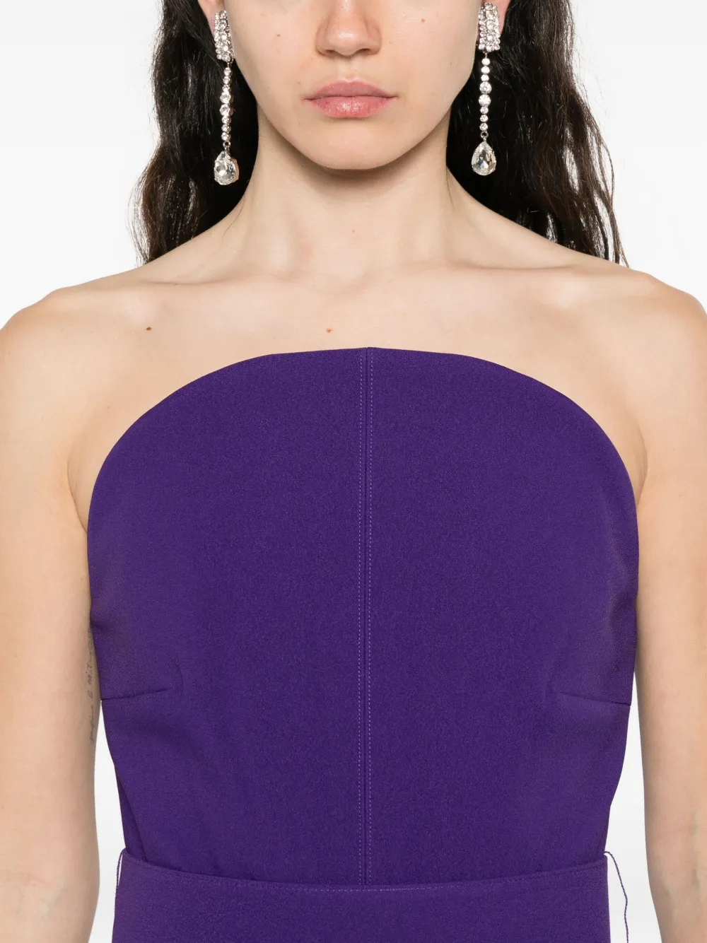 Solace London The Citra strapless maxi-jurk Paars